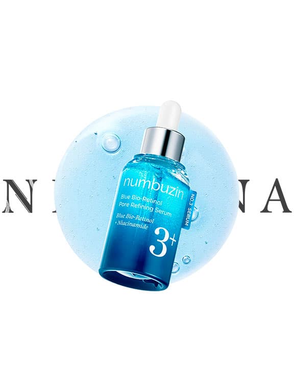 سرم کنترل منافذ بایو رتینول آبی و نیاسینامید شماره 3 نامبوزین Numbuzin No.3 Blue Bio-Retinol Pore Refining Ampoule