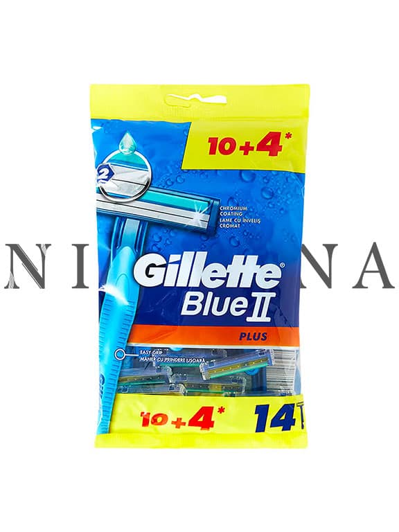 تیغ اصلاح ژیلت مدل بلو 2 پلاس blue 2 plus gillette 10+4