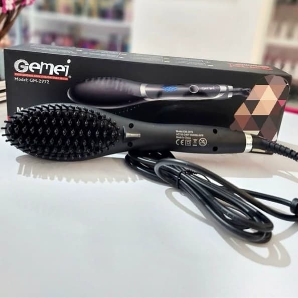 برس حرارتی جیمی مدل GM-2972 | برس صاف‌کننده و حالت‌دهنده مو با صفحات سرامیکی — تصویر ۳