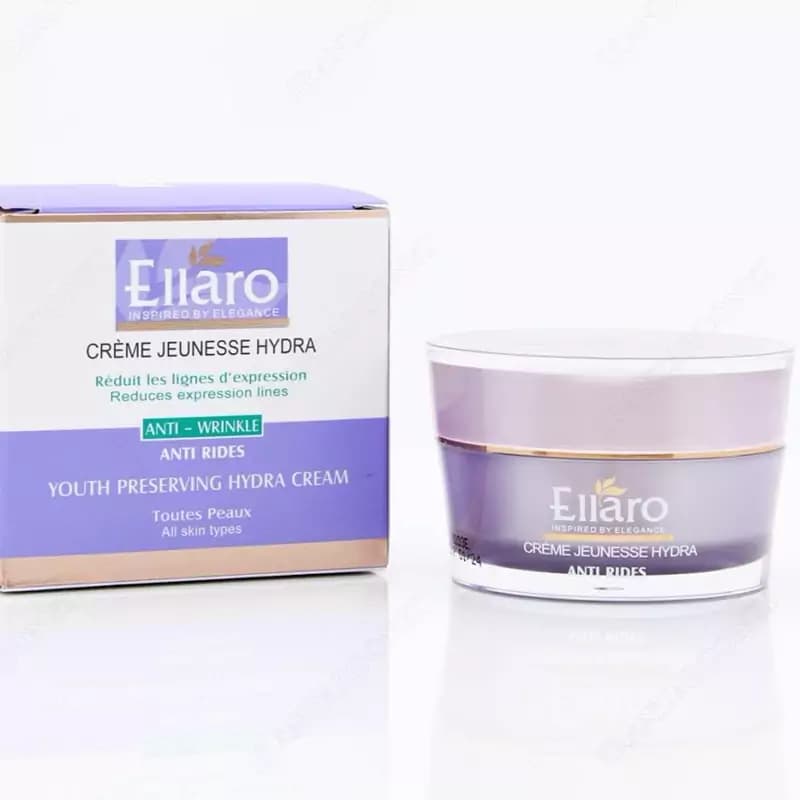 کرم آبرسان و ضد چروک یوس هیدرا الارو حجم 50میل Ellaro Jeunesse Hydra Cream ,50ml — تصویر ۱۱
