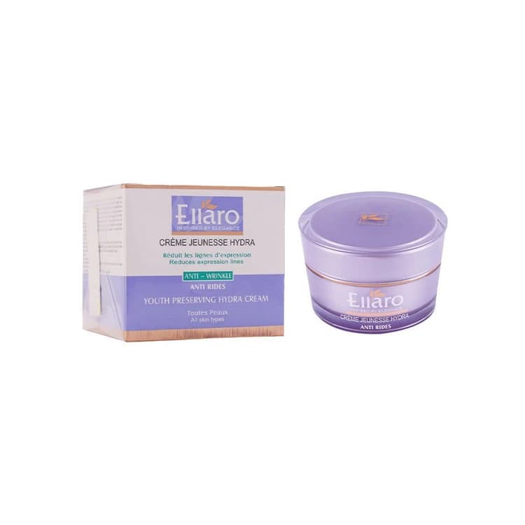 کرم آبرسان و ضد چروک یوس هیدرا الارو حجم 50میل Ellaro Jeunesse Hydra Cream ,50ml — تصویر ۸