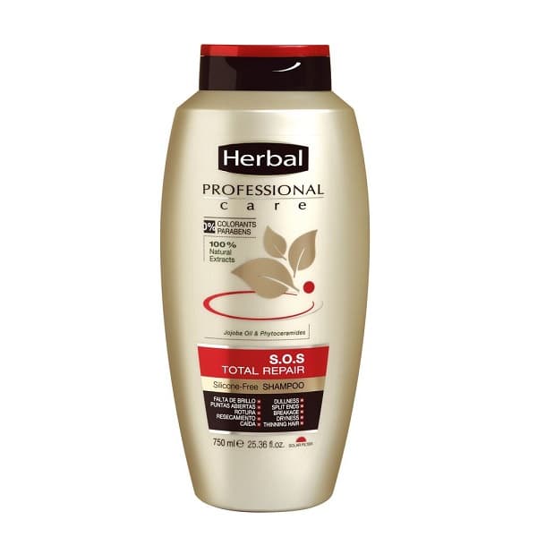 شامپو مغذی و ترمیم کننده انواع مو هربال مدل S.O.S حجم 750 میل Herbal S.O.S Total Repair Hair Shampoo-750ml — تصویر ۴