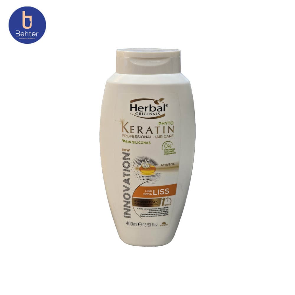 نرم کننده و ماسک مو فیتو کراتین هربال صاف کننده و مغذی کننده مو حجم400میل Herbal Phyto Keratin Hair Conditioner and Mask, smoothing and nourishing hair, volume 400 ml — تصویر ۶