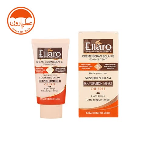 کرم ضدآفتاب کرم‌پودری الارو فاقد چربی بژ روشن SPF 30 حجم 40 میلی‌لیتر