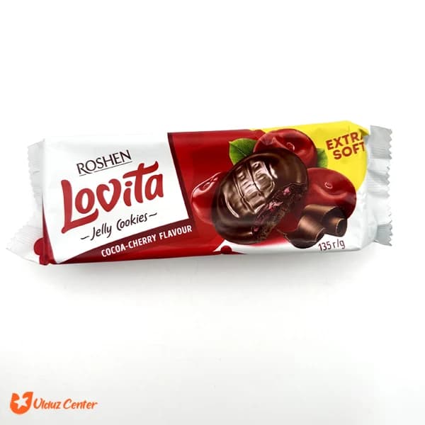 کوکی ژله ای لاویتا روشن با طعم کاکائو و گیلاس 135 گرم
