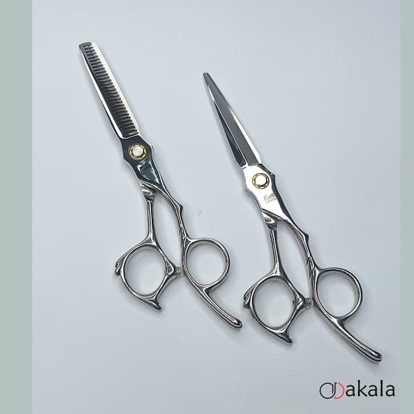 ست قیچی آرایشگری Ab60-38 قدرتی 6 اینچ بلبرینگی صیام_فینی — تصویر ۴