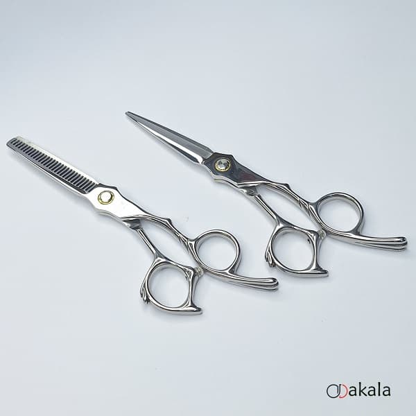 ست قیچی آرایشگری Ab60-38 قدرتی 6 اینچ بلبرینگی صیام_فینی