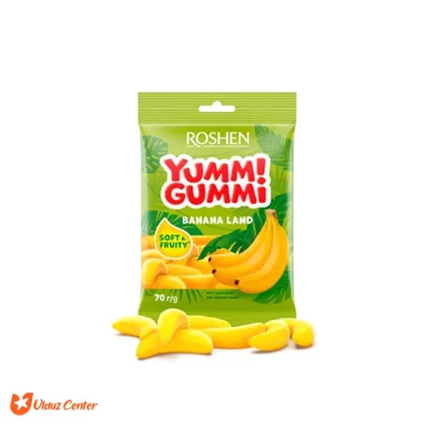پاستیل شکری روشن مدل Banana Land وزن 70 گرم