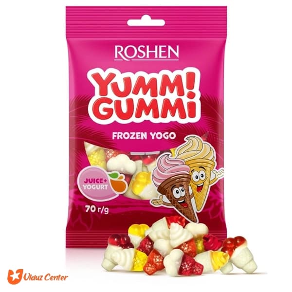 پاستیل میوه ای روشن مدل Frozen Yogo وزن 70 گرم