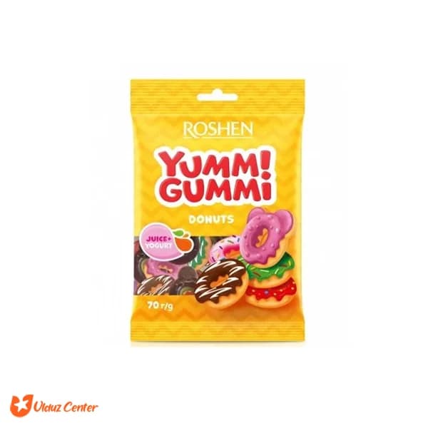 پاستیل میوه ای روشن مدل Donuts وزن 70 گرم