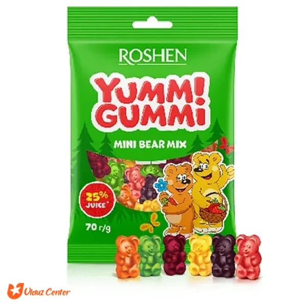 پاستیل میوه ای روشن مدل Mini Bear Mix وزن 70 گرم — تصویر ۳