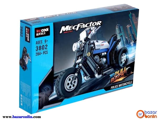 لگو موتور سیکلت پلیس مدل MECFACTOR برند DECOOL کد 3802 — تصویر ۳