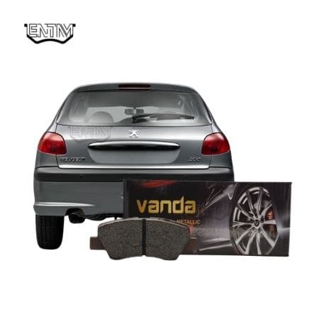 لنت ترمز عقب پژو 206 تیپ 5 1392-1400 برند وندا (VANDA)