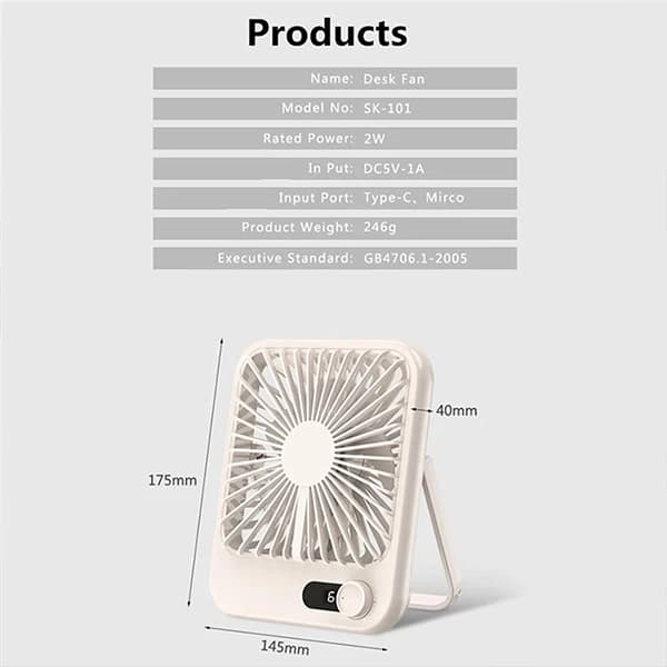 پنکه شارژی ریمکس مدل ZF03 — تصویر ۱۱