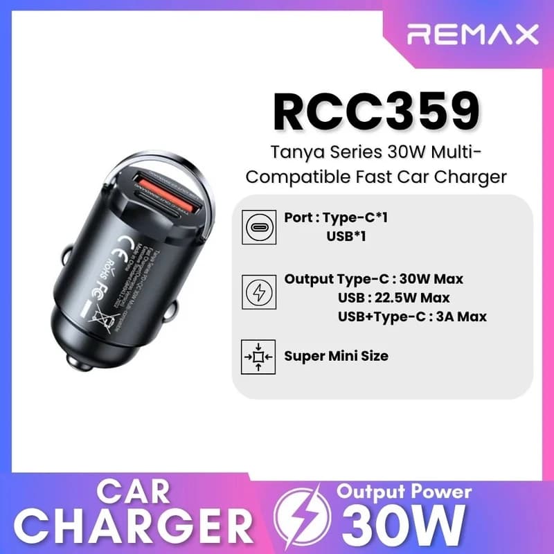 شارژر فندکی 30 وات ریمکس مدل RCC-359 — تصویر ۶