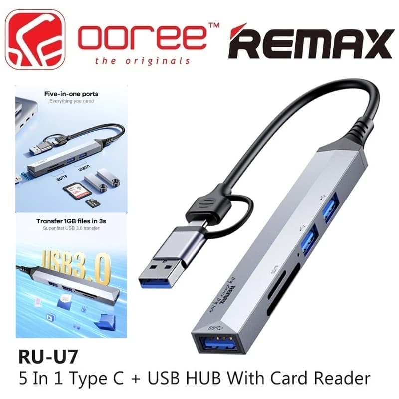 هاب 5 پورت USB-C ریمکس مدل RU-U7 — تصویر ۶