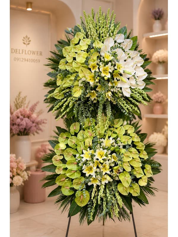 تاج گل سوگواری مسجد امام حسین چهارباغ برای عرض تسلیت