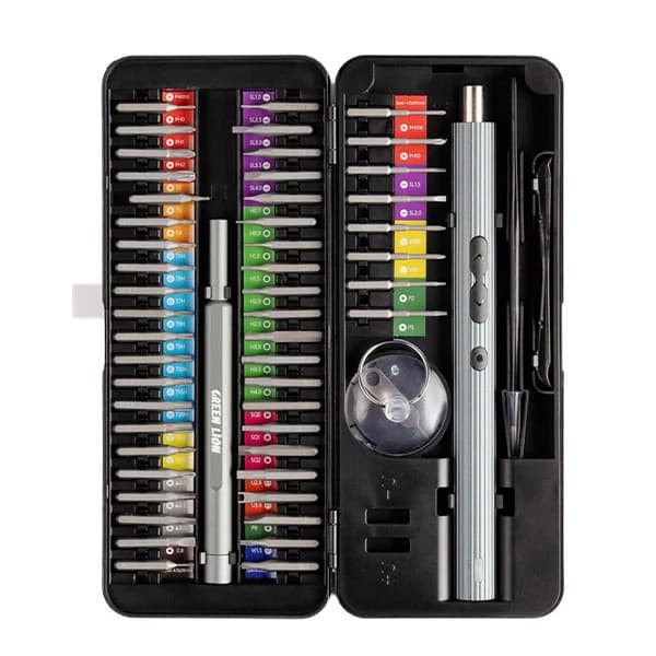 کیت پیچ گوشتی شارژی گرین لاین مدل GN58IN1ELSDBK مجموعه ۵۸ عددی — تصویر ۳
