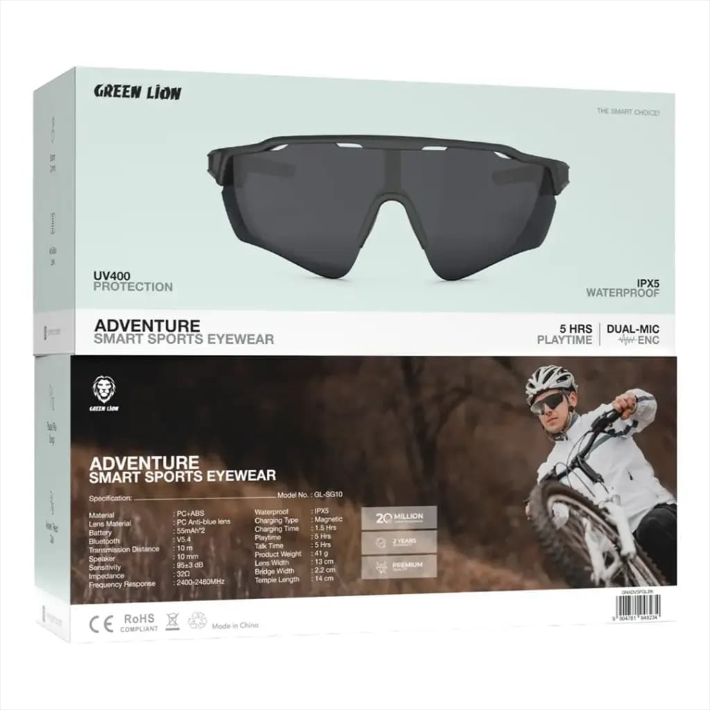 عینک هوشمند گرین لاین مدل Adventure Smart Sports — تصویر ۵