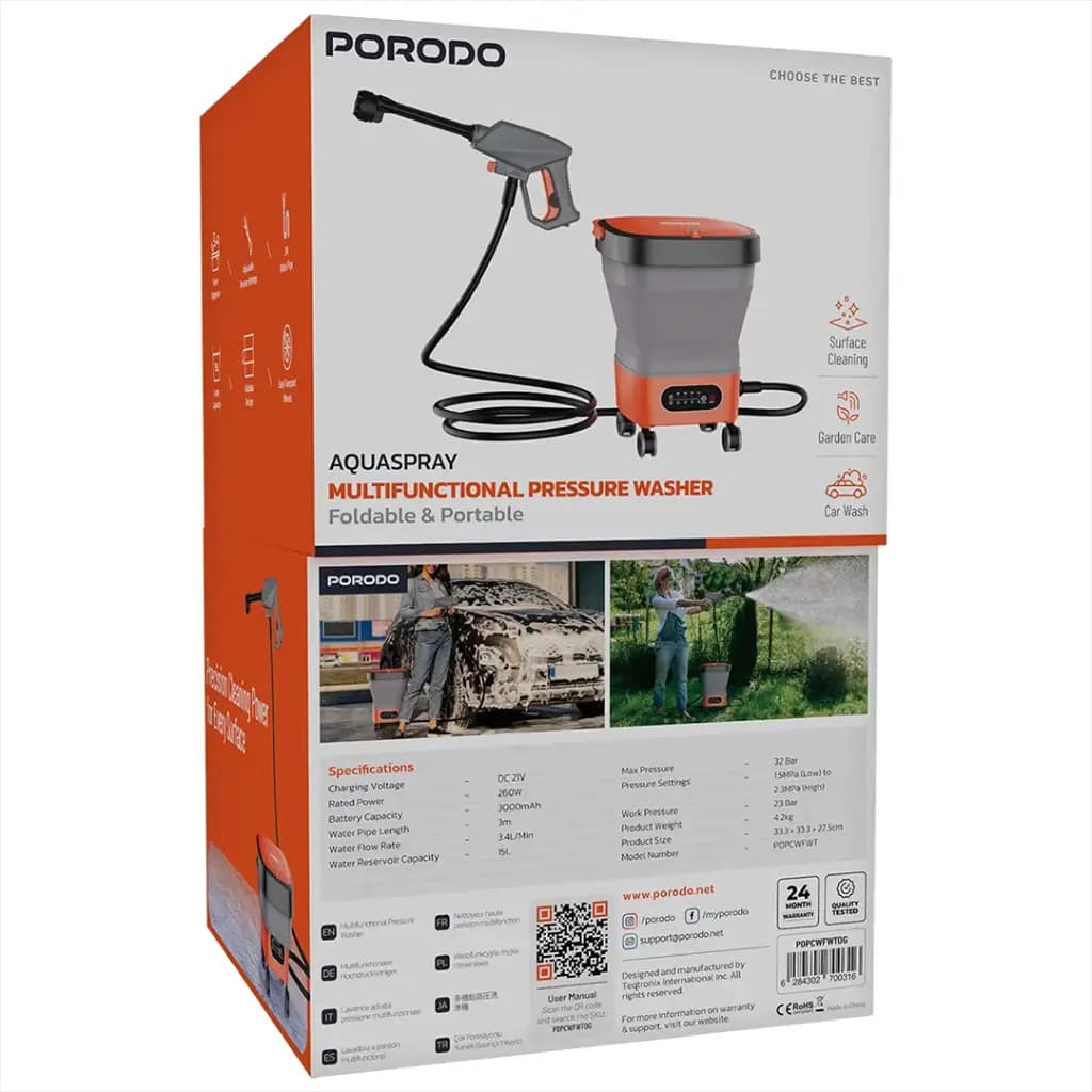 کارواش پرودو مدل (PDPCWFWTOG)Aquaspray Multifunctional Pressure Washer — تصویر ۵