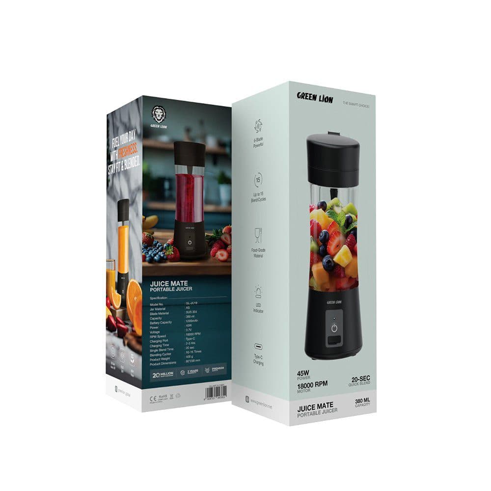 آبمیوه گیر 380 میلی‌لیتری گرین لاین مدل juice mate — تصویر ۱۰