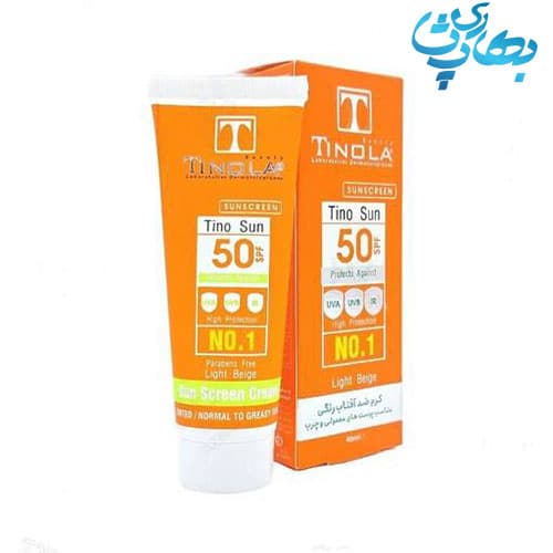 ضدآفتاب رنگی SPF 50 مناسب پوست معمولی و چرب بژ روشن تینولا