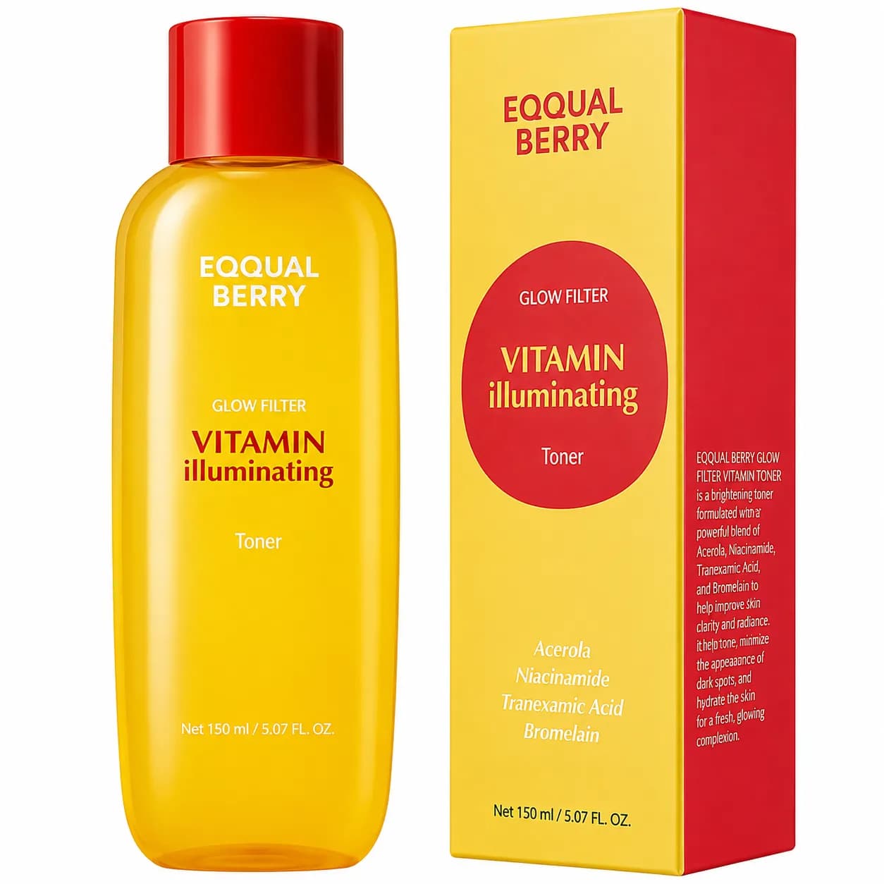 تونر ویتامین روشن کننده اکوال بری EQQUAL Berry حجم ۱۵۰ میل کد 6148
