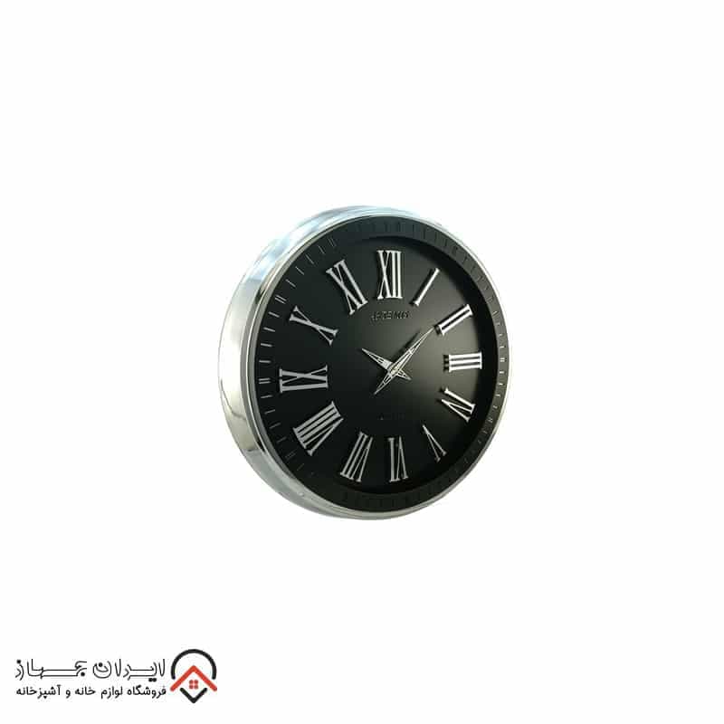 ساعت دیواری آرتمیس مدل 2036 سیلور صفحه مشکی — تصویر ۴