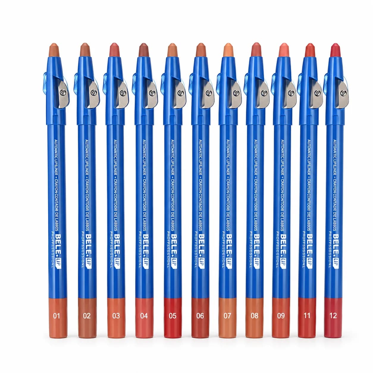 رژلب مدادی ۱۲ رنگ برند Pencil Lipstick تراش دار و بدون تراش کد 5361