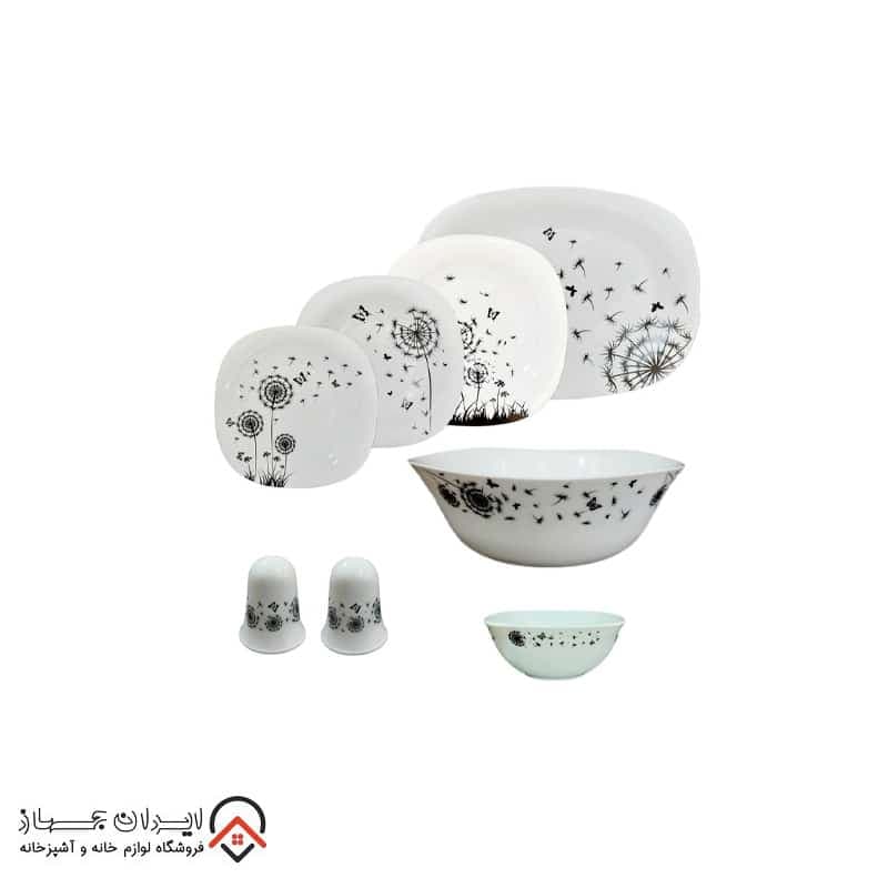 سرویس غذاخوری پارس اوپال 28 پارچه فایبر کد 840 — تصویر ۵