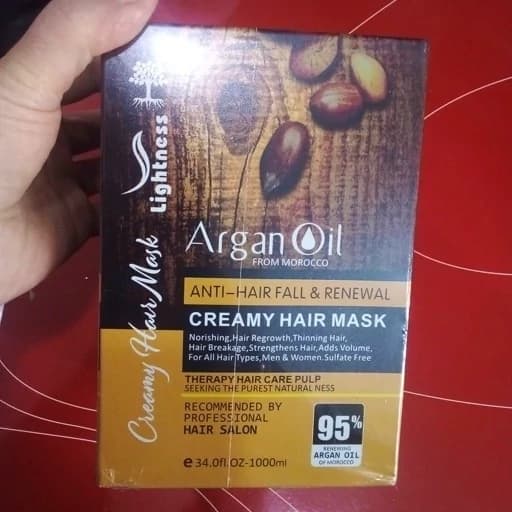 ماسک مو و شامپو و روغن آرگان اصلی پک 3 عددی برند Lightn کد 6110 — تصویر ۶