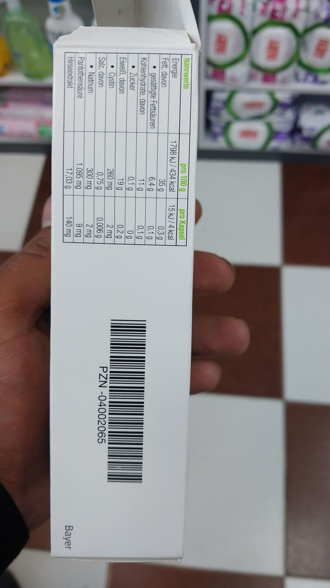 مکمل ضد ریزش مو ۳۰ عددی برند بایر Bayer کد 617 — تصویر ۶