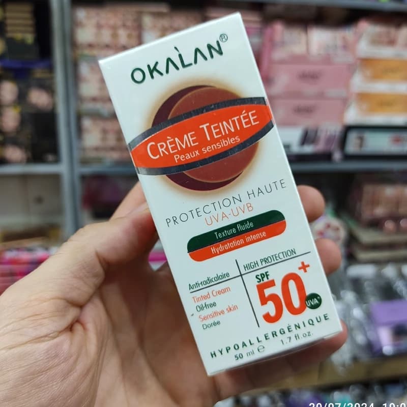 کرم ضد آفتاب اوکالان SPF 50 با آب اوریاژ ۵۰ میل کد 6082 — تصویر ۸