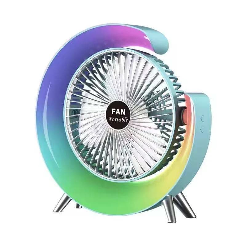 پنکه شارژی رومیزی مدل JN-668 با نور RGB