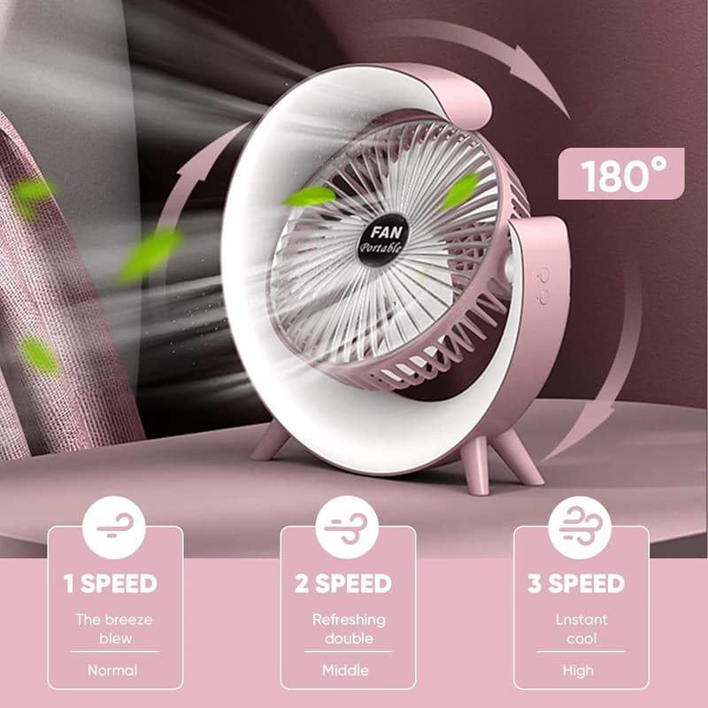 پنکه شارژی مدل Desktop Fan — تصویر ۶