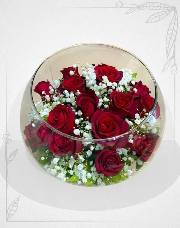 گلدان شیشه ای شعله عشق