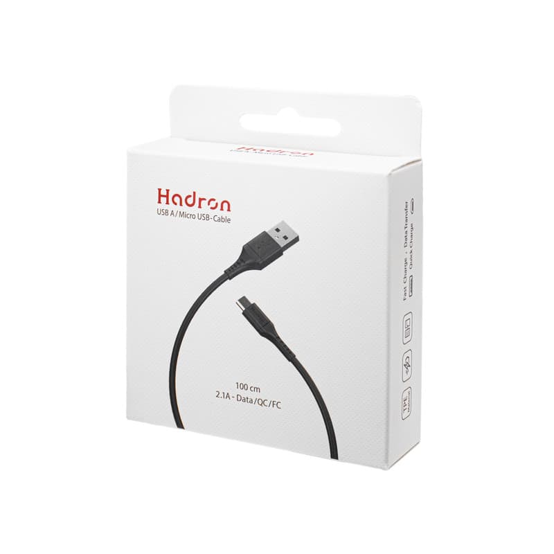 کابل USB به microUSB هادرون مدل HTC-A-U01 طول 1 متر — تصویر ۳