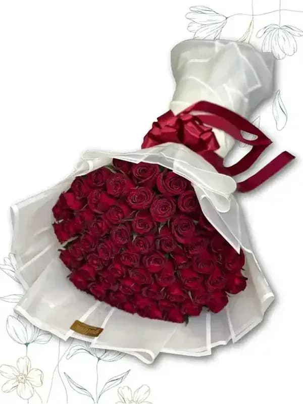 دسته گل رز عشق بی‌نهایت