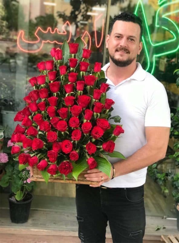سبد گل رز ممتاز ایرانی