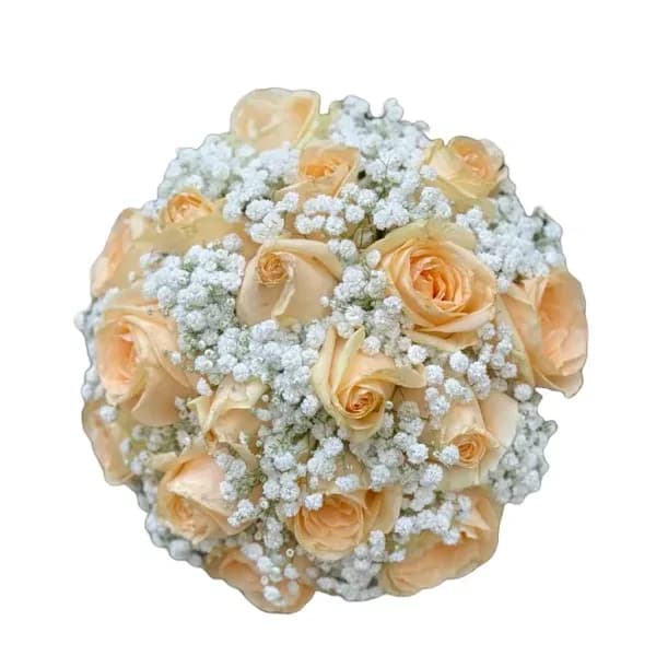 دسته گل عروس مدل گرد کد dst-11 – فروشگاه گل کارا | Kara Flower — تصویر ۲