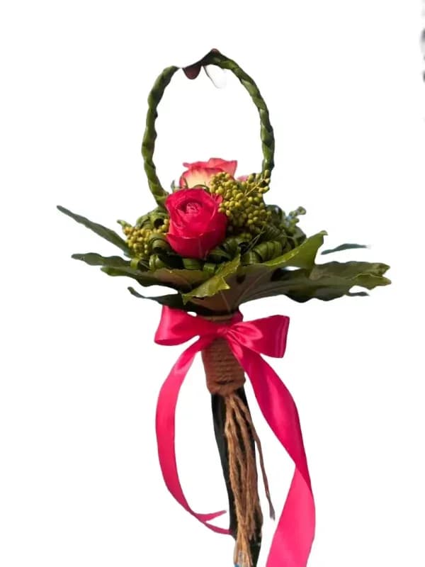 دسته گل دو شاخه‌ای گل رز کد dst-4 – فروشگاه گل کارا | Kara Flower