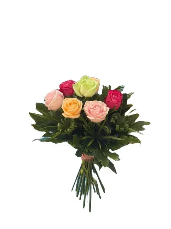 دست گل گرد رنگی رنگی کد dst-2 – فروشگاه گل کارا | Kara Flower