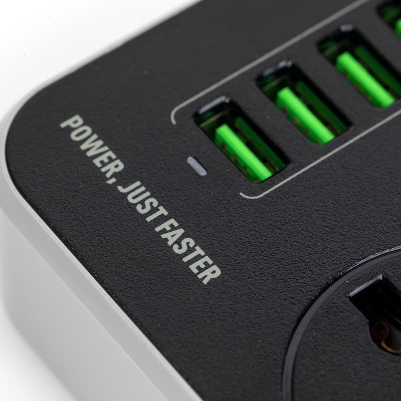 چند راهی برق + شش پورت USB هیسکا (HSIKA) مدل CH-5510 — تصویر ۴
