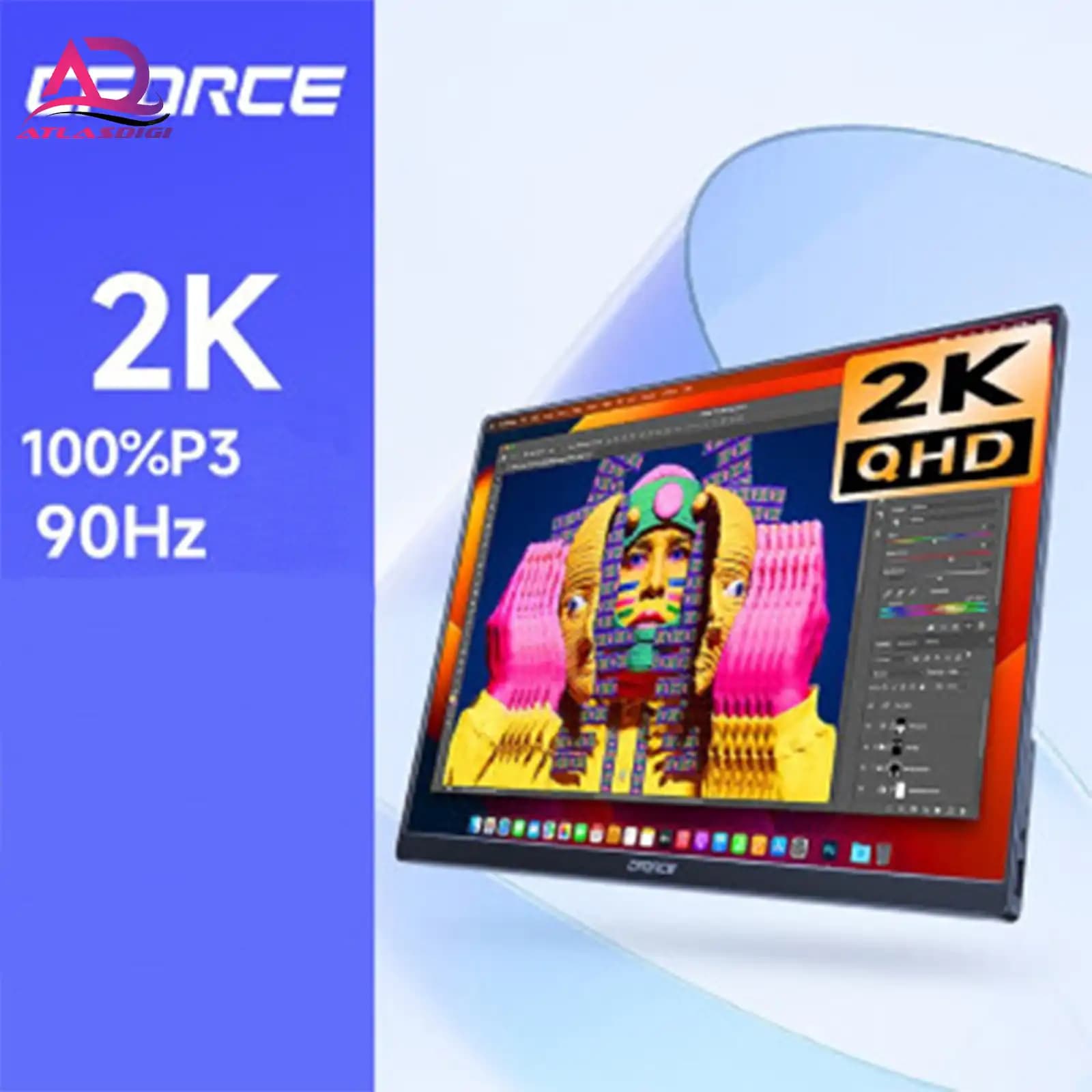 صفحه نمایش قابل حمل CFORCE مدل CF016 PLUS 2K 90Hz — تصویر ۲
