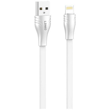 کابل شارژر آیفون LIGHTNING الدینیو LDNIO مدل LS550 متراژ 20 سانتی متر