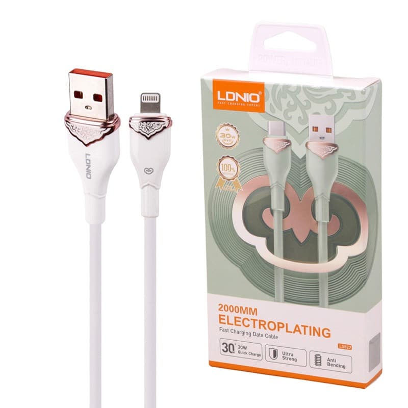کابل تبدیل USB به لایتنینگ الدینیو مدل LS822 طول 2 متر — تصویر ۶