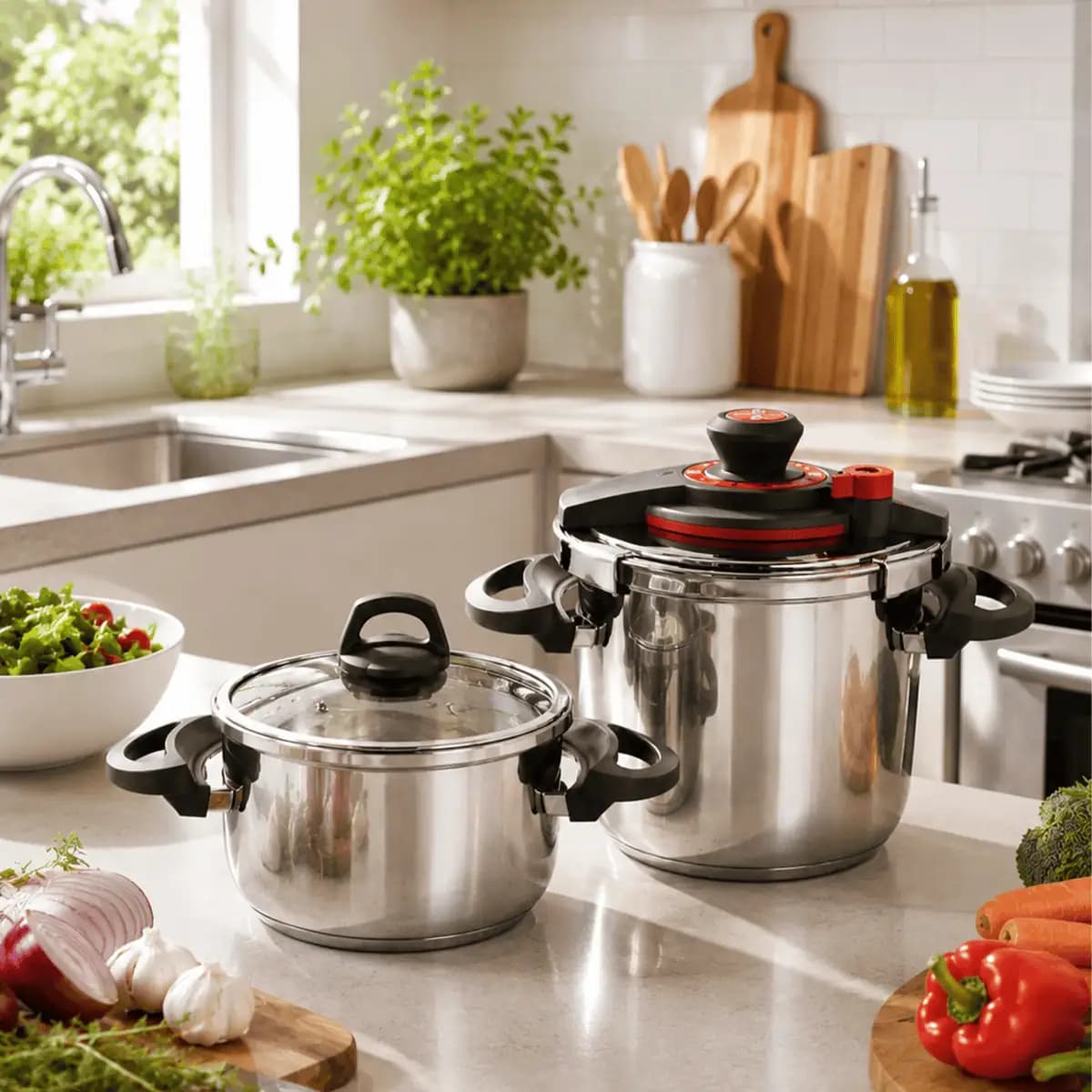 زودپز دوقلو فالز مدل Cook Fest ظرفیت ۴ و ۷ لیتر — تصویر ۷