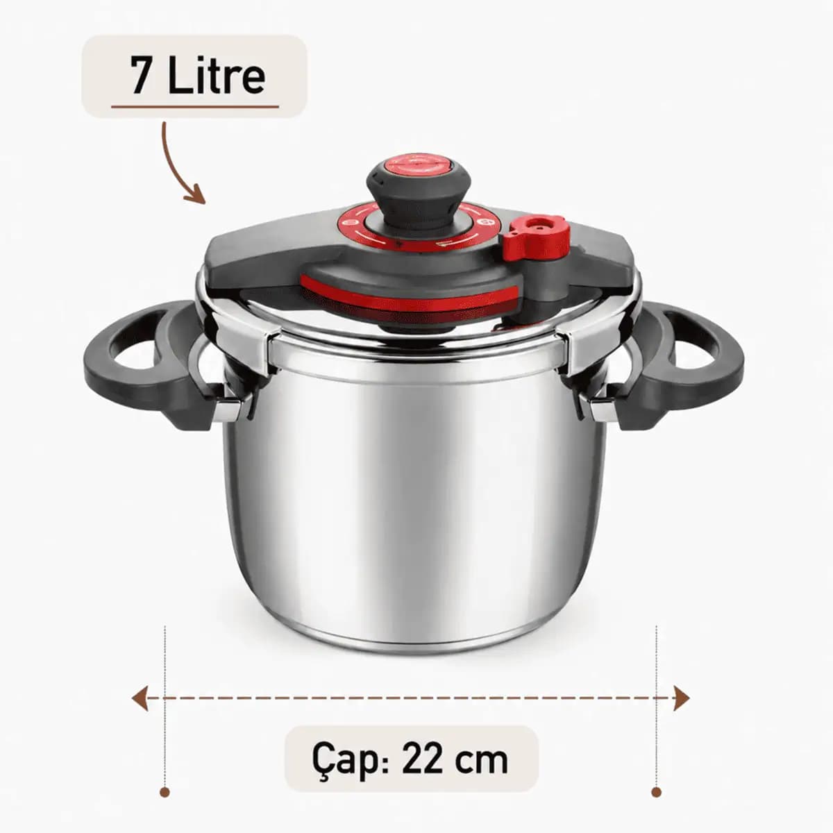 زودپز دوقلو فالز مدل Cook Fest ظرفیت ۴ و ۷ لیتر — تصویر ۵
