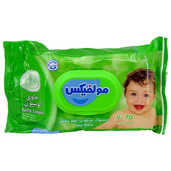 دستمال مرطوب ایزوتونیک مولفیکس بسته 70 عددی