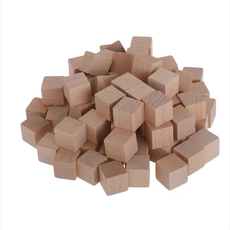 قطعات برش خورده چوب روس مکعب مستطیل به ابعاد 2در2در2
